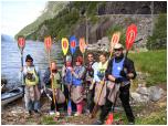 (40/122): Lysebotn start - pamiątkowe zdjęcie i ruszamy na wody Lysefjordu!<br>2005-08-15