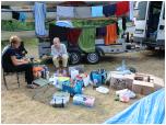 (7/83): Na campingu w Savonlinnie pakujemy prowiant na kajakową część wyprawy: przez tydzień trzeba się będzie obejść bez sklepu.<br>2014-07-28