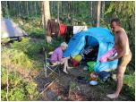 (36/83): Biwak Pyylinoja jak wszystkie biwaki nie oferował zbyt wielu miejsc na rozstawienie namiotu.<br>2014-08-01