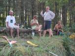 (97/111): Brodnickie, struga na jez. Partęczyny była płytka i przegradzało ją kilkanaście drzew<br>2016-09-10