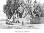 (23/48): Klasztor Reformatów we Włocławku<br>rys. Walery Brochocki, ryt. Kazimierz Piastuszkiewicz 1885 r.<br>Brama wjazdowa klasztoru O.O. Franciszkanów- Reformatów od strony Nowego Rynku (Plac Wolności) przy wlocie ulicy Brzeskiej.