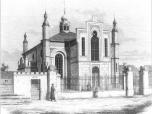 (26/48): Synagoga w Włocławku<br>rys. Bronisław Podbielski, ryt. Aleksander Regulski, 1864 r.<br>Widok synagogi od ul. Żabiej. Synagoga zbudowana wg proj. F. Tournell'a w 1854 r., zniszczona w 1940 r.