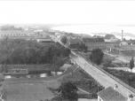 (16/22): Widok ogólny<br>fot. B. Sztejner przed 1898 r. <br>Widok Zazamcza wykonany z wieży bazyliki katedralnej. Na pierwszym planie Zgłowiączka i most drogowy na ul. Toruńskiej (ob.Prymasa Stefana Wyszyńskiego), dalej widoczne Zakłady Bohma wraz z Czarnym Spichrzem.