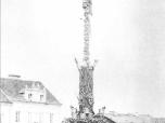 (4/13): Nowy Rynek<br>fot. W. M. Majorkiewicz? 1864-1865 <br>Fotografia pamiątkowa wykonana najprawdopodobniej z okazji publicznego złożenia hołdu wiernopoddańczego przez przedstawicieli społeczeństwa powiatu włocławskiego po upadku powstania styczniowego. Widok części pierzei północnej Nowego Rynku (ob. Plac Wolności). Po prawej stronie widoczny narożnik Hotelu Warszawskiego (zał. przed 1864, od 1901 Hotel Victoria w rozbudowie, przy ulicy Przechodniej).